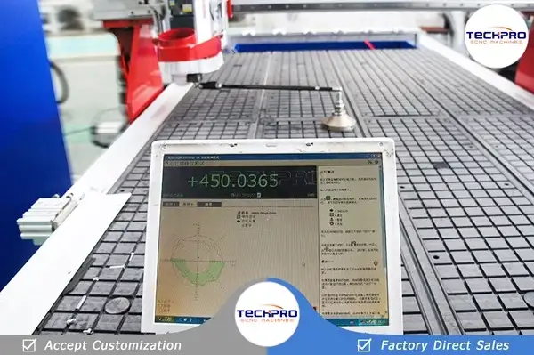 TechPro CNC Machine Spindle verticality test