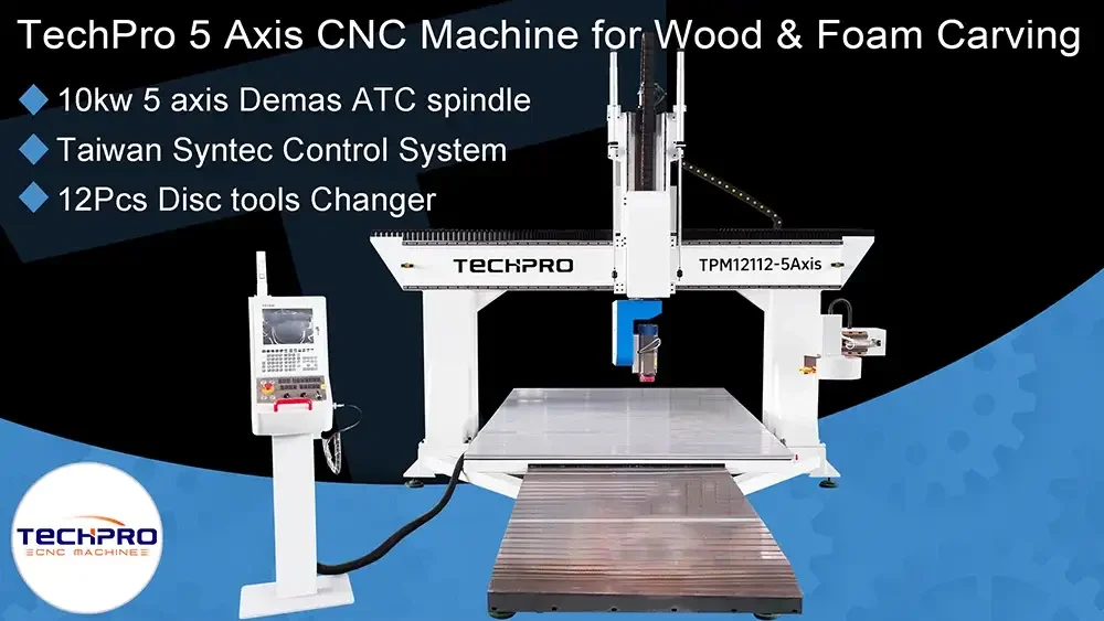 5 axis cnc router machine for woodworking foam solution