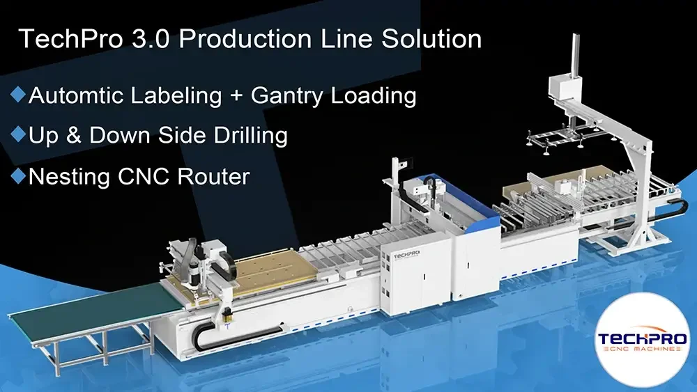 TechPro Panel funiture drilling production line