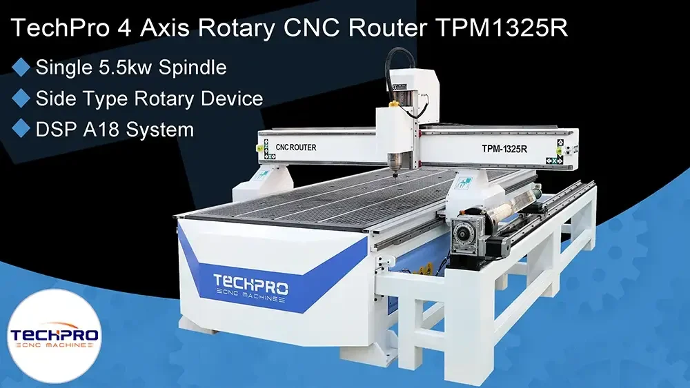 rotary axis wood cnc router tpm1325r solution